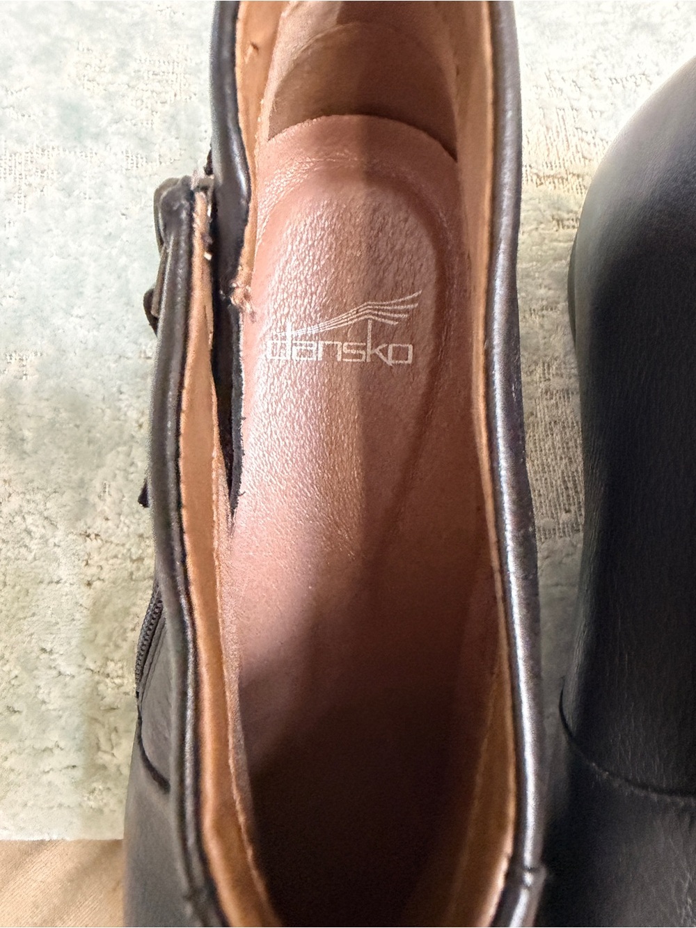 Dansko Fifi Black Leather Side-Zip Ankle Boots Booties Size 40 (US 9.5-10) - Picture 4 of 12